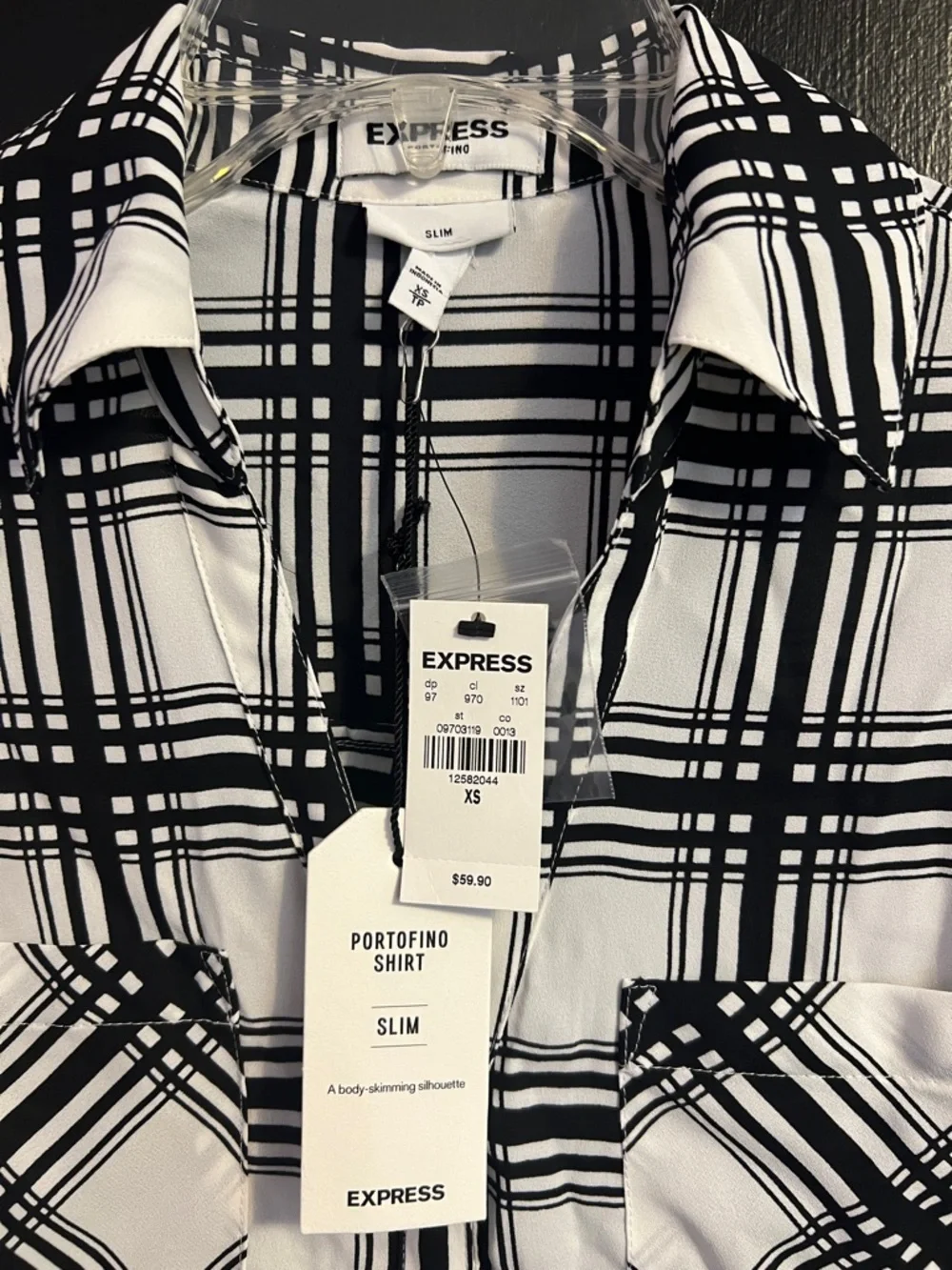 EXPRESS Portofino Plaid Button-Down Shirt - Picture 2 of 3